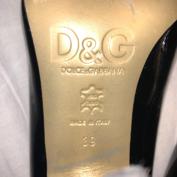 Dolce & Gabbana Black Peep Toe Pumps - Picture 7 of 7